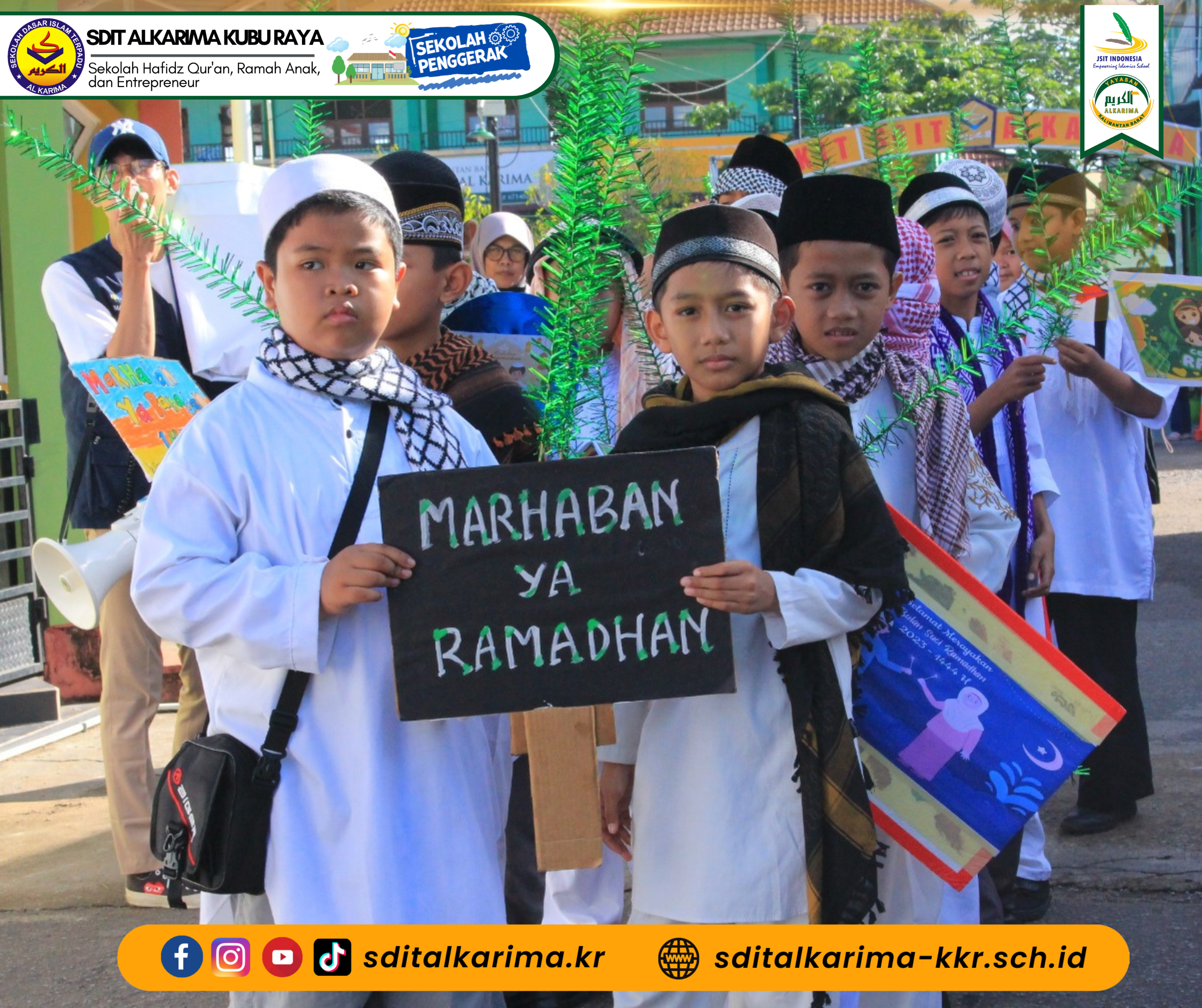 Yayasan Alkarima Kalimantan Barat Gelar Pawai Ta’aruf Ramadhan 1444H